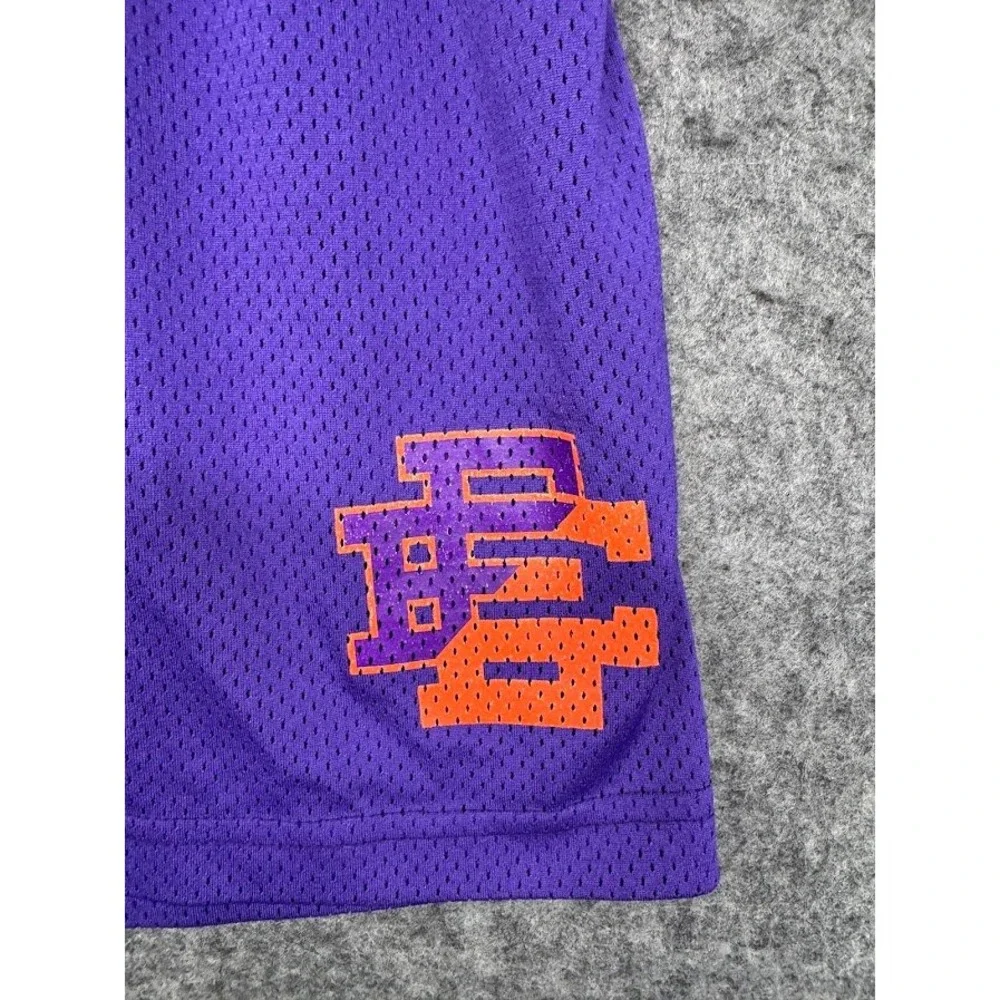 Eric Emanuel Basic Mesh Shorts Purple Orange EE Logo Mens Size Medium Made in NY